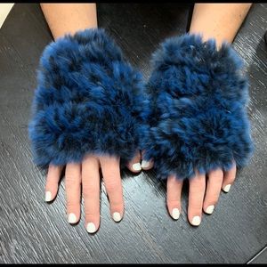 Jocelyn Knit Rabbit Fur Gloves